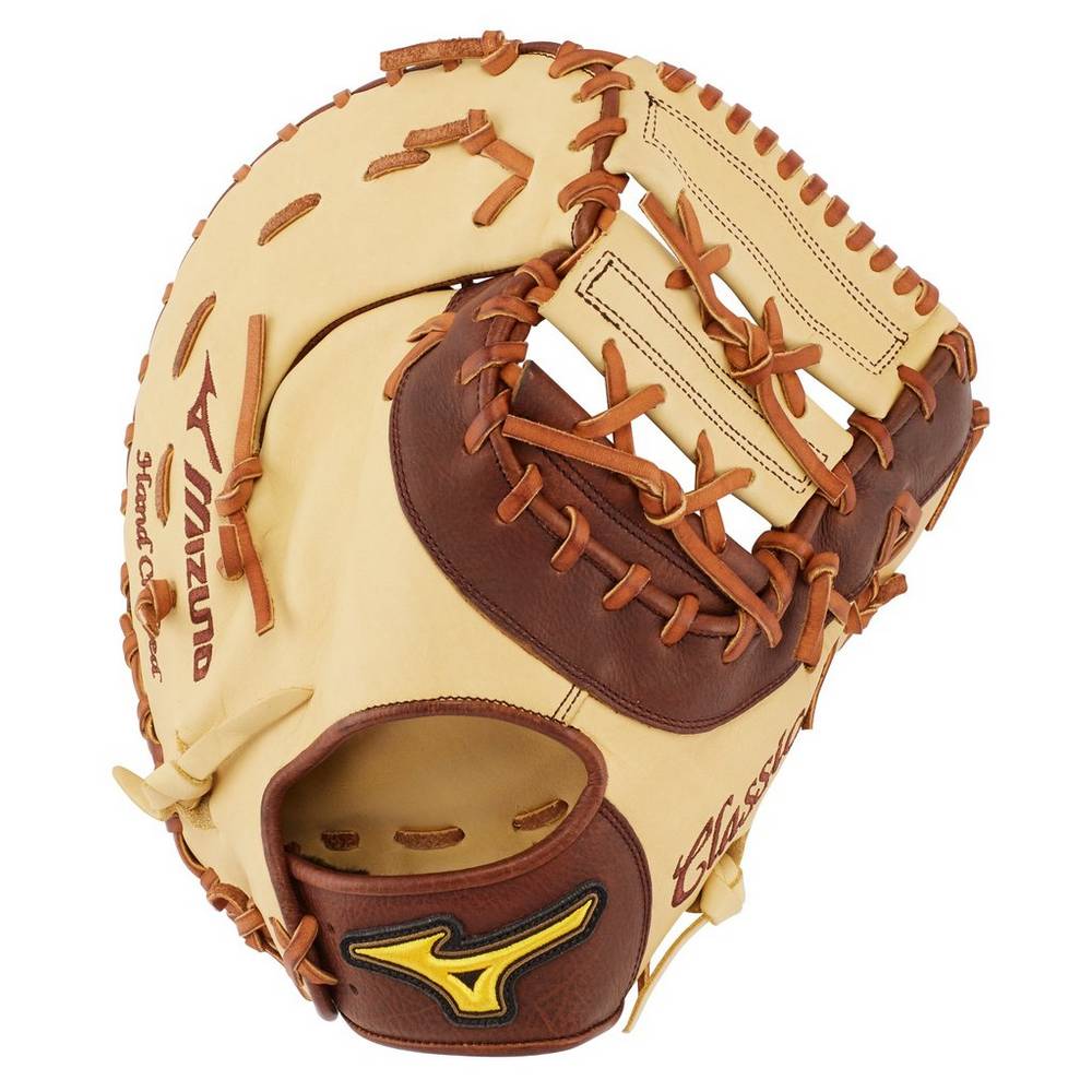 Mizuno Classic Pro Soft First Base 12.5" Férfi Catchers Mitt Khaki DAN571304